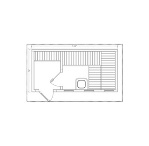 6' x 12' Euro Sauna w/Changing Room