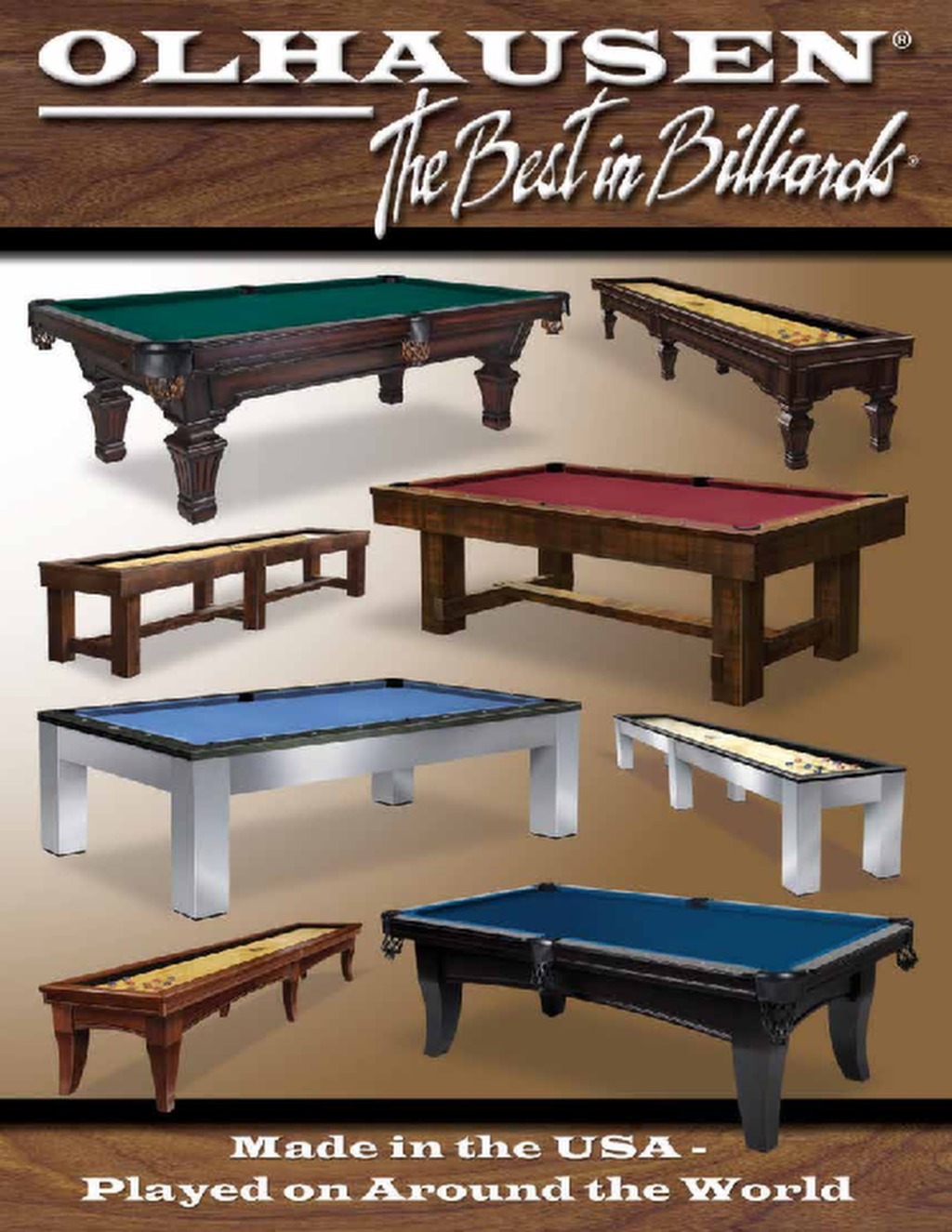 Olhausen Billiards Brochure 